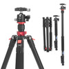 Cavix AT2542 Aluminium 4-section Flip lock Tripod / Monopod with Ball Head