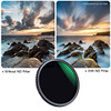 K&F Concept 67mm ND8-ND2000 (3-11stop) Nano-D Variable Neutral Density VND Filter