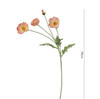 Fotolux Photo Props Artificial Poppies 60cmH x 7cmD (Coral Pink)