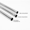4 x Fotolux SS-3x1m  48mm Dia Stainless Steel Hollow Tube for Paper roll / Cloth B/G support