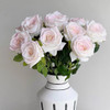 Fotolux Photo Props Artificial Flowers Real Touch Rose Full Bloom Pale Pink (9cm x 45cmH)