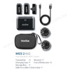 Godox WES2 KIT2 (2 TX+1 RX) 2.4GHz USB-C Wireless Microphone System with Charging Case for  iOS / Android USB-C Devices