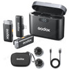 Godox WES1 KIT2 (2 TX+1 RX) 2.4GHz Lightning Wireless Microphone System with Charging Case for iOS Lightning Devices