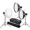 Godox 3x UL150IIBi Bi-color Silent Dual Power Three LED Video Light Kit