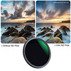 K&F Concept 37mm ND8-ND2000 (3-11stop) Nano-D Variable Neutral Density VND Filter