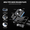 NEEWER PS013 L-Shaped Foldable V-Mount V-Lock Battery Mounting Plate with Arca-Swiss QR Plate