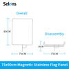 Selens SLF4-MF75*90 75 x 90cm Magnetic Attraction Stainless Steel Flag Frame with Translucent Cloth