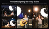 Ulanzi 3x VL-120Bi 120W Bi-color Dual Power V-Mount Three LED Video Light Kit
