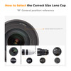 K&F Concept KF04.085 77mm Snap-on Center Pinch Lens Cap with Anti-Loss Keeper Leash