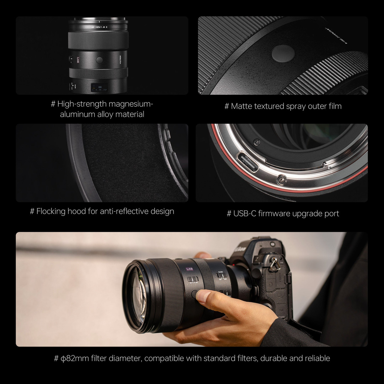 Viltrox AF 135mm F1.8 LAB Z Full Frame Lens for Nikon Z-mount