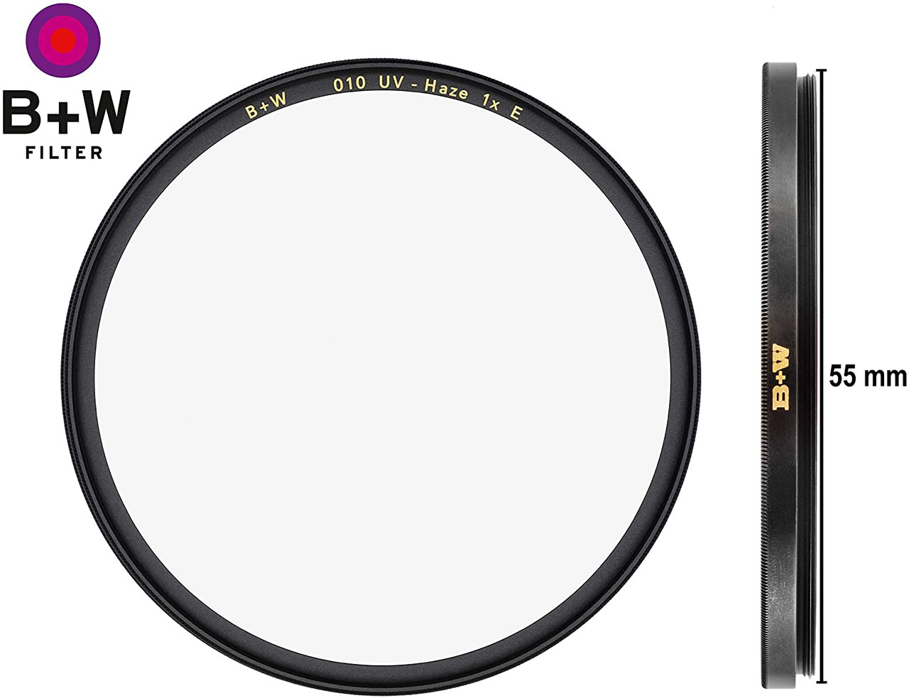 B+W 55mm Clear UV Haze Filter (010) #70107