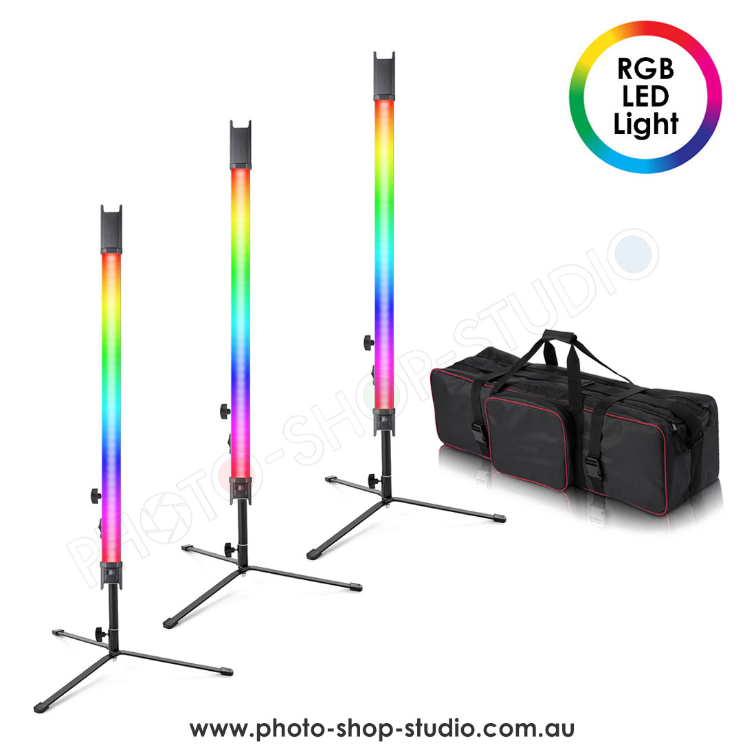 Godox TL60-K3 75cm 18W RGB Tube Handheld Stick Three LED Light Kit