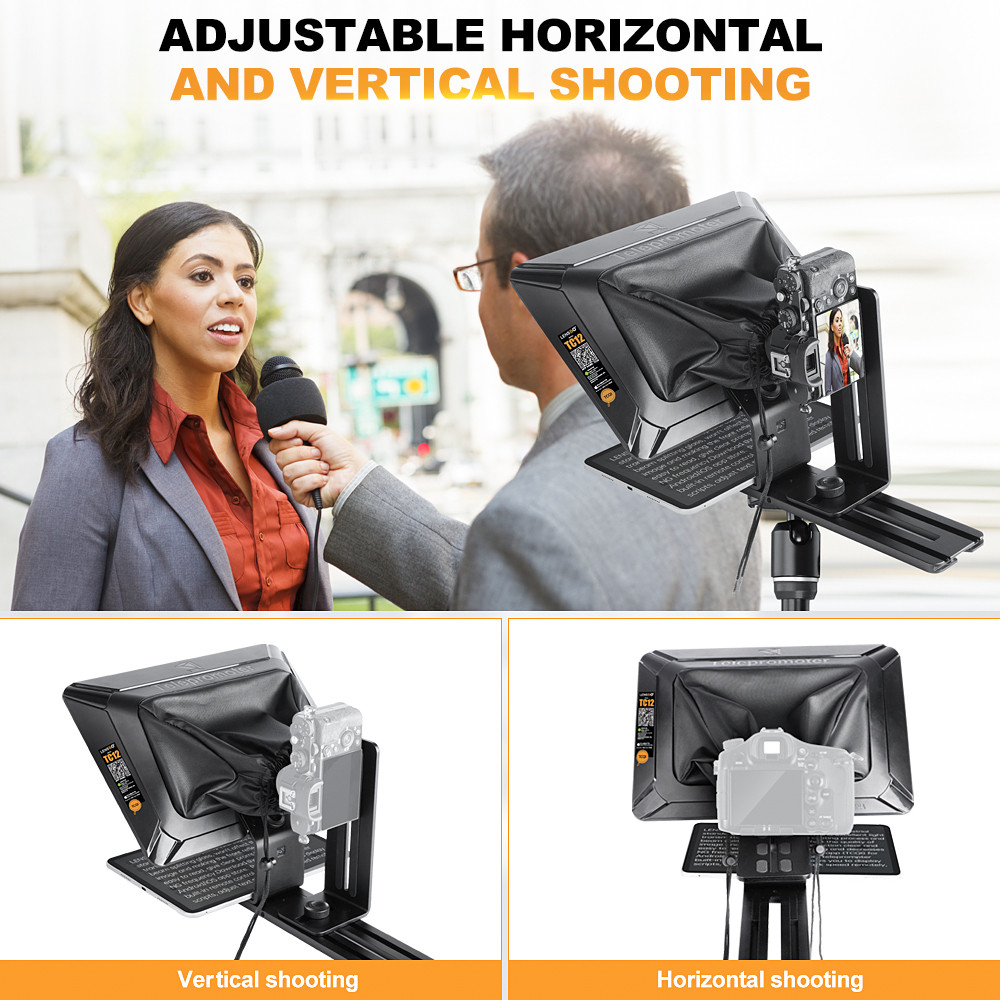 LENSGO Teleprompter portátil para iPad, tablet, smartphone, cámara réflex digital de 7.9 LENSGO Teleprompter portátil para iPad, tablet, smartphone, cámara réflex digital de 7.9
