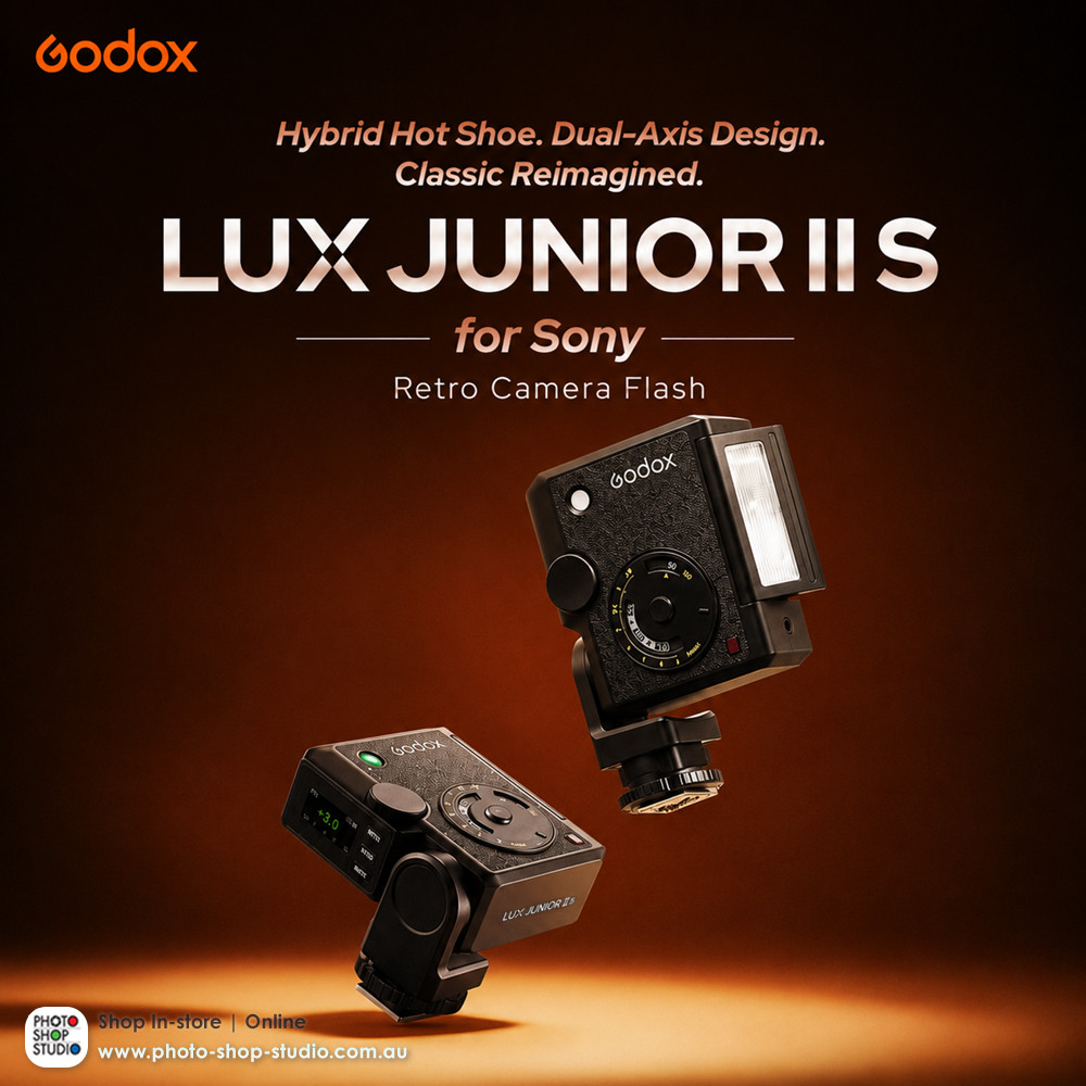 Godox Lux Junior II S TTL Retro Dual-Axis Camera Flash for Sony