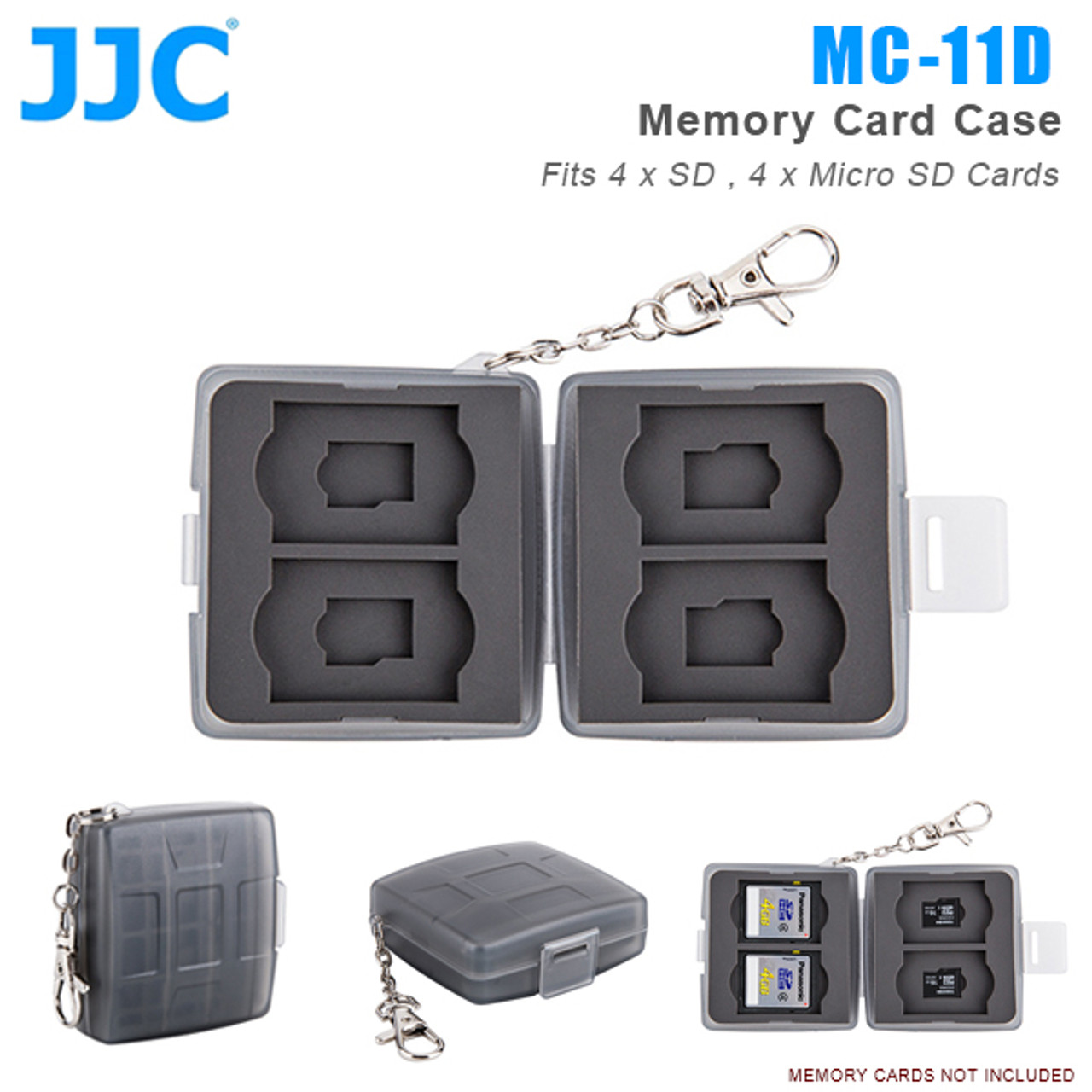 JJC MC-SDMSD12 Rugged Waterproof Memory Card Case (4x SD / 8x microSD)