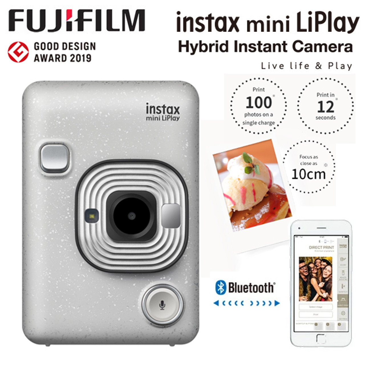 Fujifilm Instax Mini LiPlay Instant Camera (Elegant Black)Fujifilm