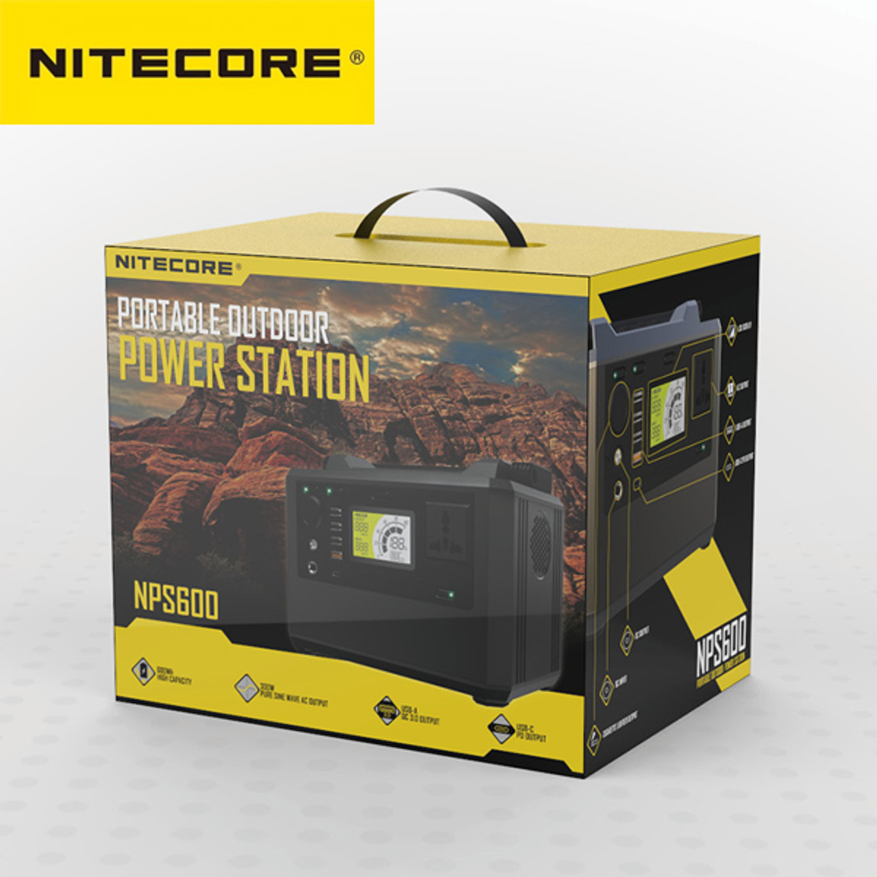 Station d'alimentation portable Nitecore NPS600 165 000 mAh (165 Ah)