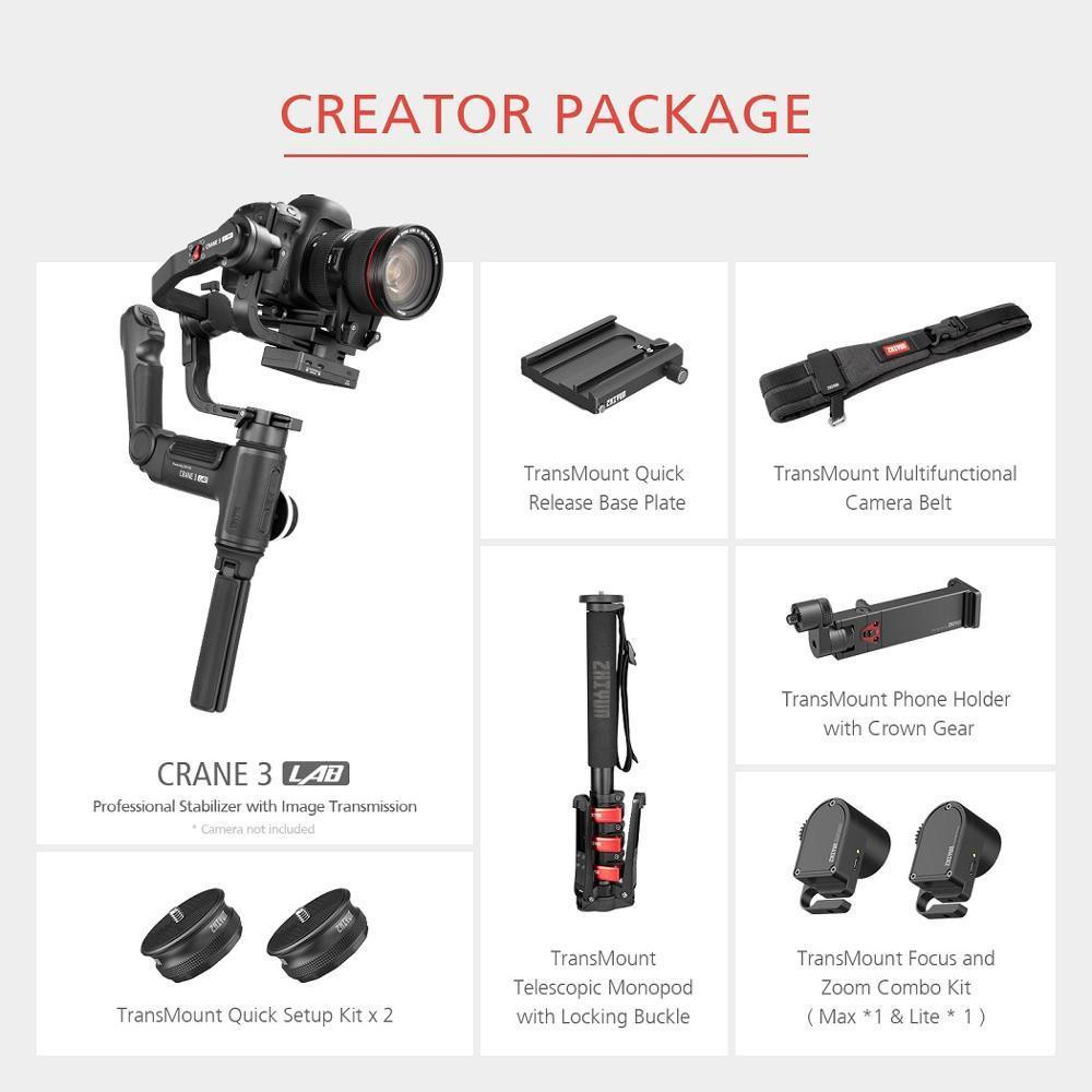 Zhiyun Crane 3 Lab 3-Axis Gimbal Creator Package Kit