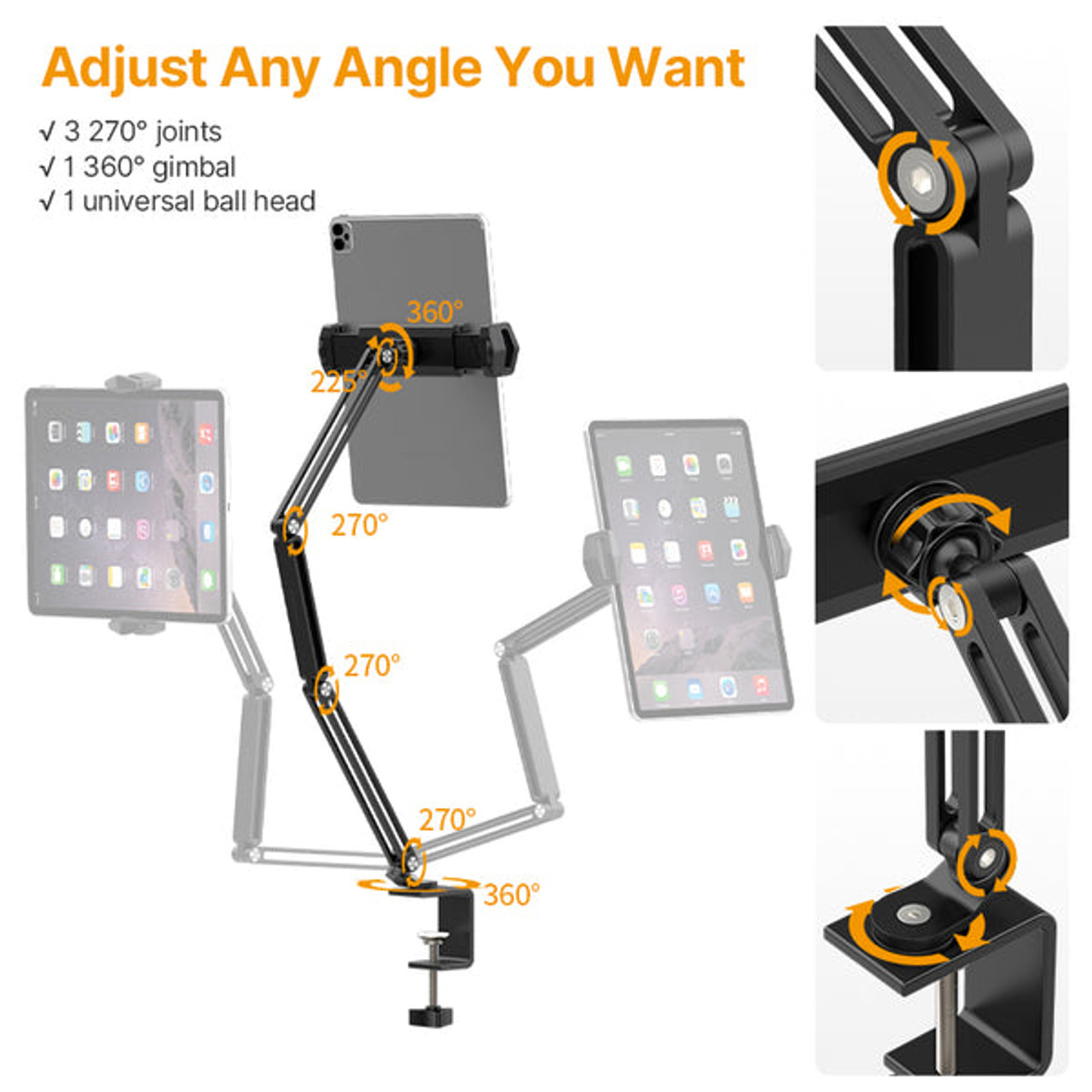 Ulanzi VIJIM P001 360° Rotates Phone iPad Stand Holder 2667