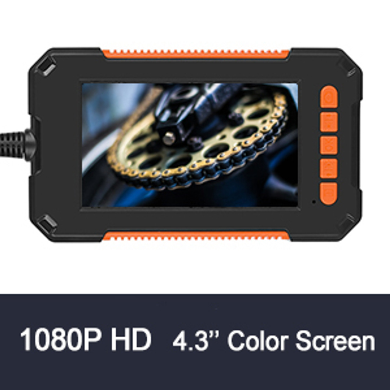 K&F Concept Industrial Endoscopy Camera 3.9mm Endoscopy Camera 4.3 HD  Screen 1080P Snake Camera with LED Lights, Semi-Rigid Cable for Automotive