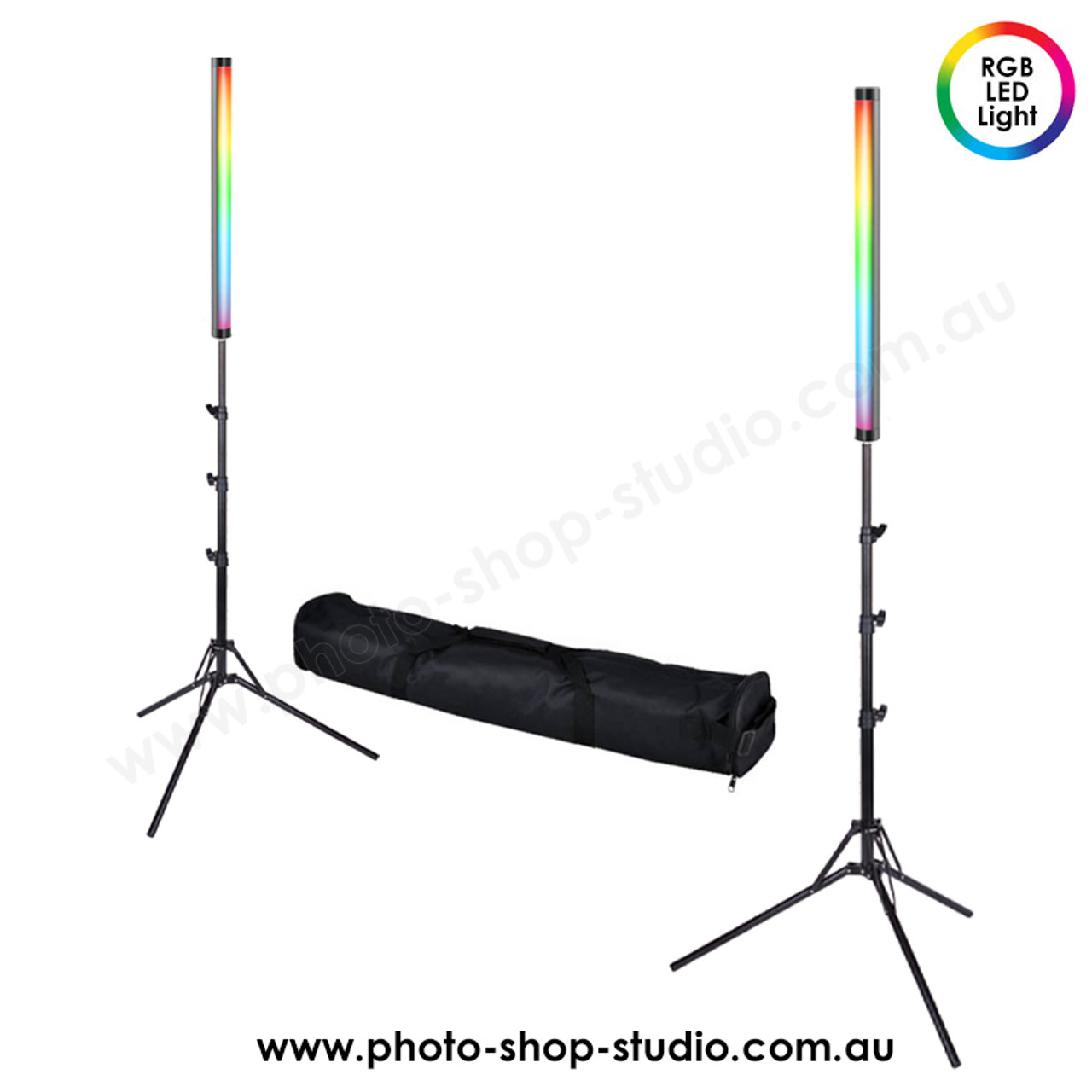 NEEWER 2x TL60 20W RGB Tube Stick LED Two Light Kit