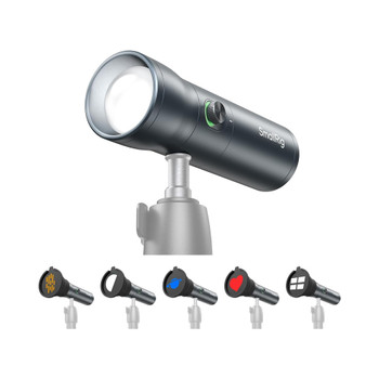 SmallRig 4634 RF 10C 10W 4 Colour Portable Focusable LED Video Light with 20 Gobo Filters ( Sunset Orange, Blue, White, Red)