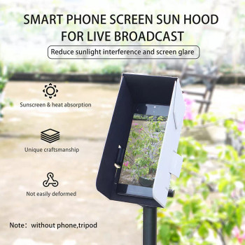 Fotolux SH-19 Magnetic Foldable Smartphone Sunshade Hood with Phone Holder 