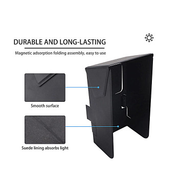 Fotolux SH-19 Magnetic Foldable Smartphone Sunshade Hood with Phone Holder 