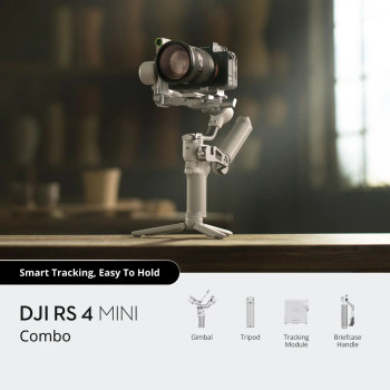  DJI RS 4 Mini Combo Handheld Gimbal Stabiliser Kit (Intelligent Tracking Module + Briefcase Handle) 