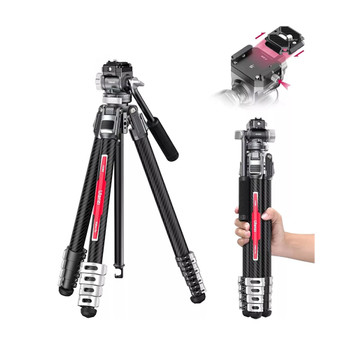  Ulanzi TT09 T067GBW1 VideoGo Compact Carbon Fiber Travel Video Tripod Kit (F38 QR Plate)