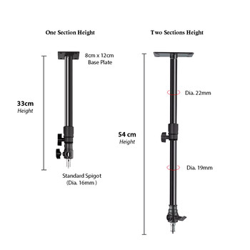 Jinbei L-600D Ceiling or Wall Mount Light Stand - Photo Booth