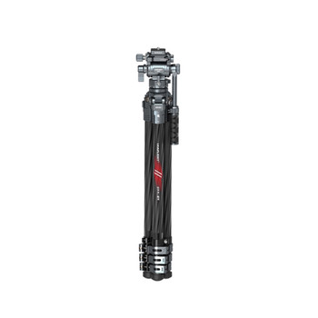 Leaplight LYQ3+LYR1 Carbon Fiber 4-section Flip Lock Travel Video Tripod with Fluid Head 