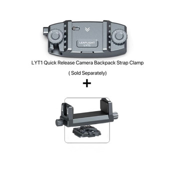 Leaplight LY14 Smartphone Clamp with 38mm Arca Swiss Quick Release Base -  Grey (60mm-80mm)