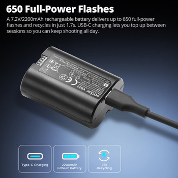 Godox VB22 7.2V 2200mAh 15.84Wh USB-C Charging Li-ion Rechargeable Battery for V480