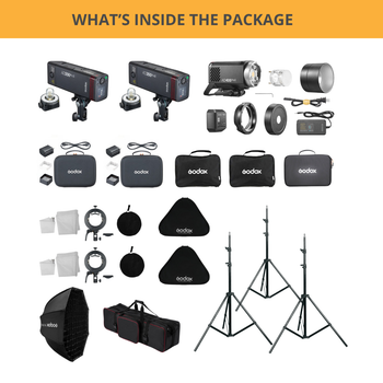 Godox 2x AD200ProII + AD400ProII Three Lighting Kit 