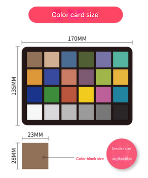  Fotolux C17135 24 Color Calibration & White Balance Chart  (17cm x 13.5cm) 
