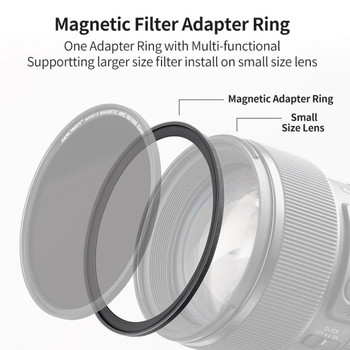 K&F Concept KF05.306 77-82mm Nano-X  Magnetic Step Up Adapter Ring (77mm Lens to use 82mm Magnetic Filter) K&F Concept KF05.306 77-82mm Nano-X  Magnetic Step Up Adapter Ring (77mm Lens to use 82mm Magnetic Filter)