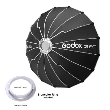 Godox QR-P90T-BR2  90cm Medium Size Parabolic Softbox (Broncolor Mount)