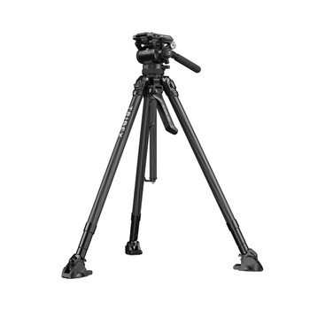  SmallRig 4259 x Potato Jet TRIBEX Hydraulic Quick Release Carbon Fiber Twist Lock Travel Video Tripod Kit - Origin Series Standard Version (Max Load 25kg)