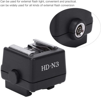 Fotolux HD-N3 Hot Shoe Adapter with Female PC Sync Outlet for Sony A100 , A200 , A300, A900 , A700 , A350