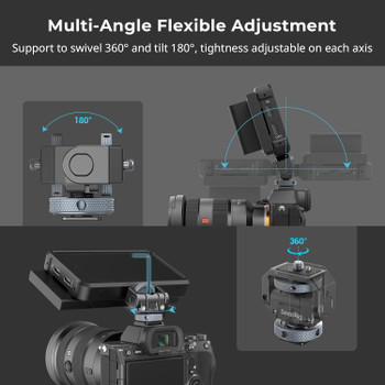 SmallRig 3809B Monitor Support with Cold Shoe Mount (Basic) -  Upgraded Version 