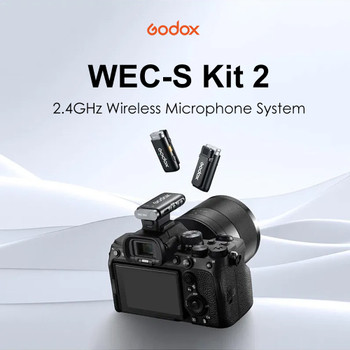 Godox WEC-S KIT2 (2 TX+1 RX) 2.4GHz  Wireless Microphone System with Charging Case for Sony Cameras and Mobile 