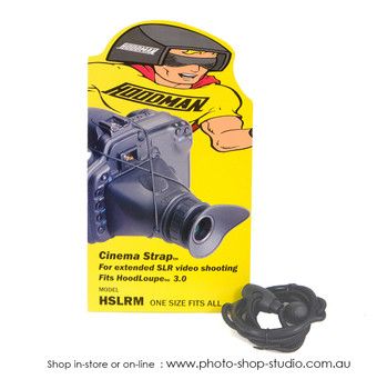 Hoodman HSLRM Cinema Strap (Black) for Extended SLR Video Shooting (Fits HoodLoupe 3.0)