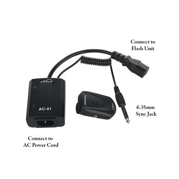 Nicefoto AC-01A AC Wireless Flash Trigger & Receiver Set (6.35mm plug)