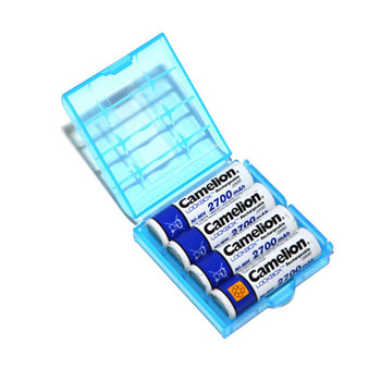 Blue AA/AAA Plastic Battery Box