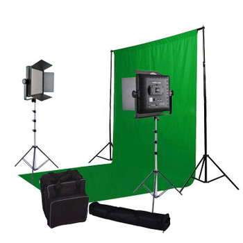 Godox Video LED Light LED1000W x2 5500K with Green Screen Lighting Kit
