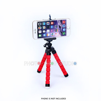 Fotolux Mini Tripod Flexi Pod with Smartphone Clip Mount for iPhone, Samsung