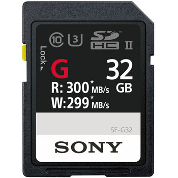 Sony SG-F Series R:300mbs W:299mbs UHS-II 32GB SDHC SD Memory Card