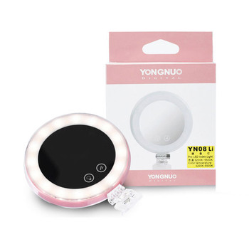 Yongnuo YN08 1W Mini LED Ring light for Smartphone (3200-5500K , Pink)