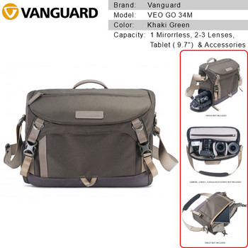 Vanguard VEO GO 34M Camera Shoulder Bag (Khaki Green) V247168